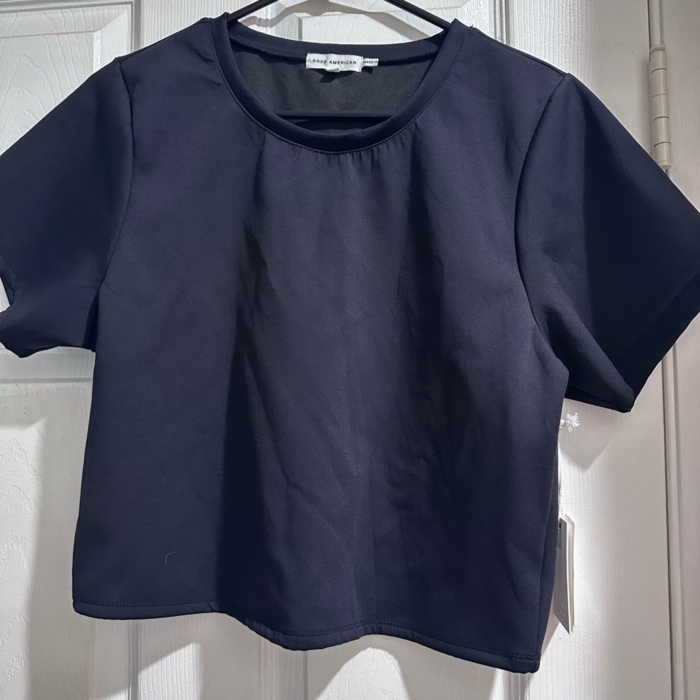 Good American Sculpt Crop Swim Top Size 5/2XL
